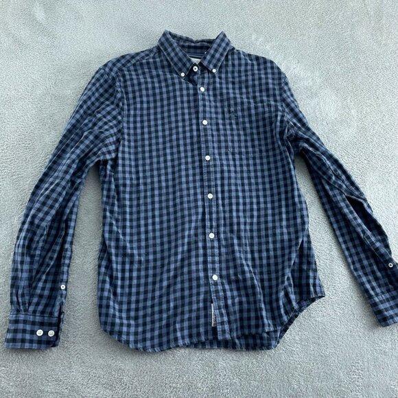 Original Penguin By Munsingwear Mens Blue & Black Checkered Shirt L/G  4603 - Picture 1 of 8